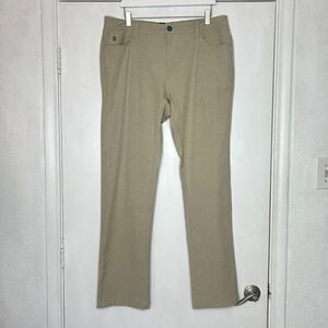 Linksoul 5 Pocket Boardwalker Khaki Tech Golf Pants Size 35 Long 35 x 34